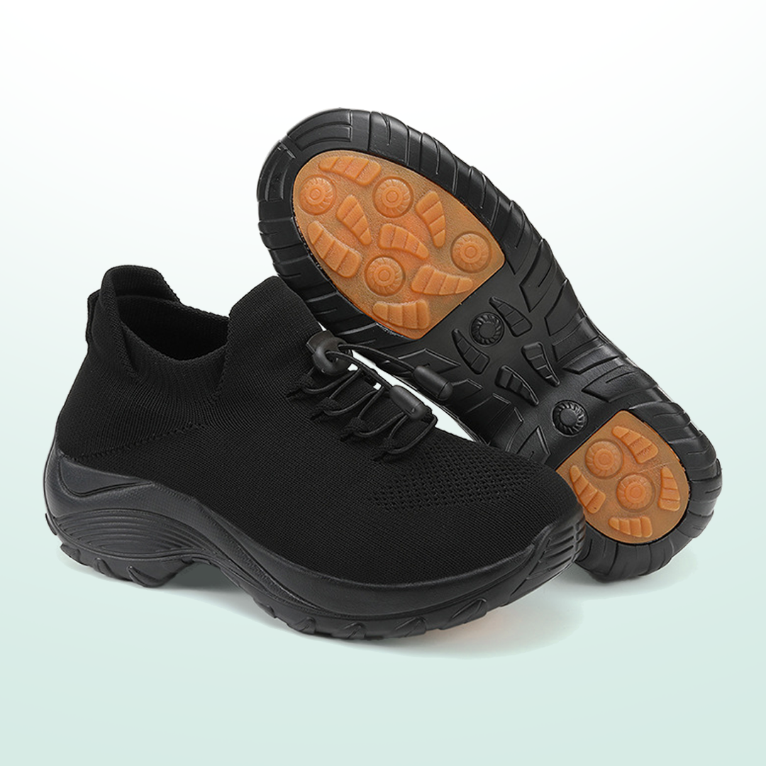 Ambulo Orthopedic Shoes Knit Fabric - All Black